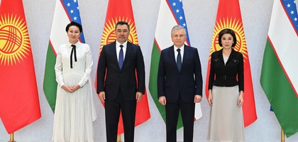 Состоялась торжественная церемония встречи Президента Кыргызстана (фото)