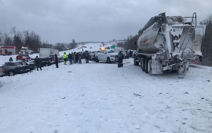 В США столкнулись 85 автомобилей
