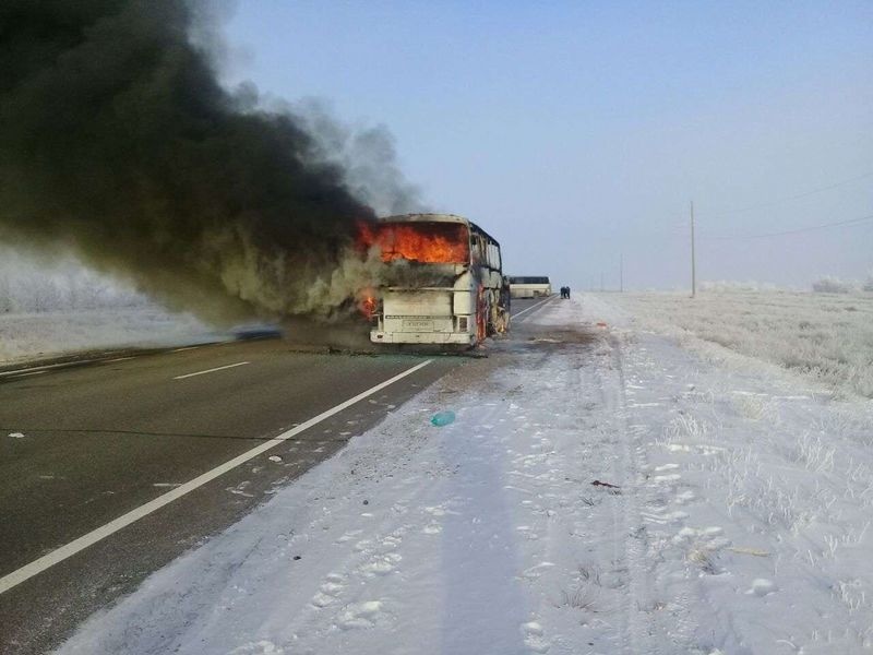 В Туркестанской области судят владельца автобуса, в котором сгорели 52 гражданина Узбекистана