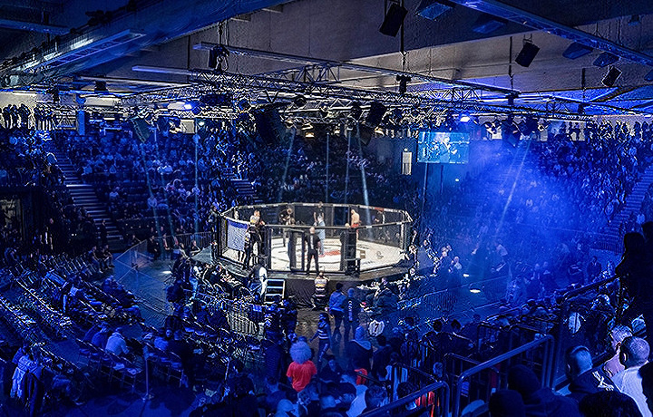 На турнире MMA произошла массовая потасовка