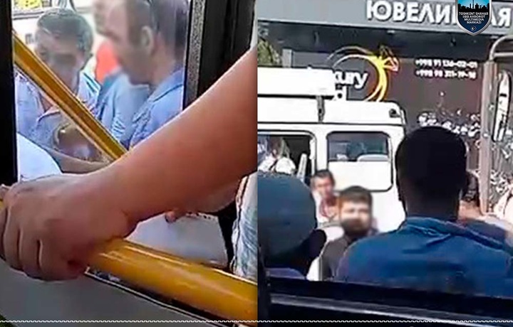Тошкентда автобус ҳайдовчилари уришиб кетди