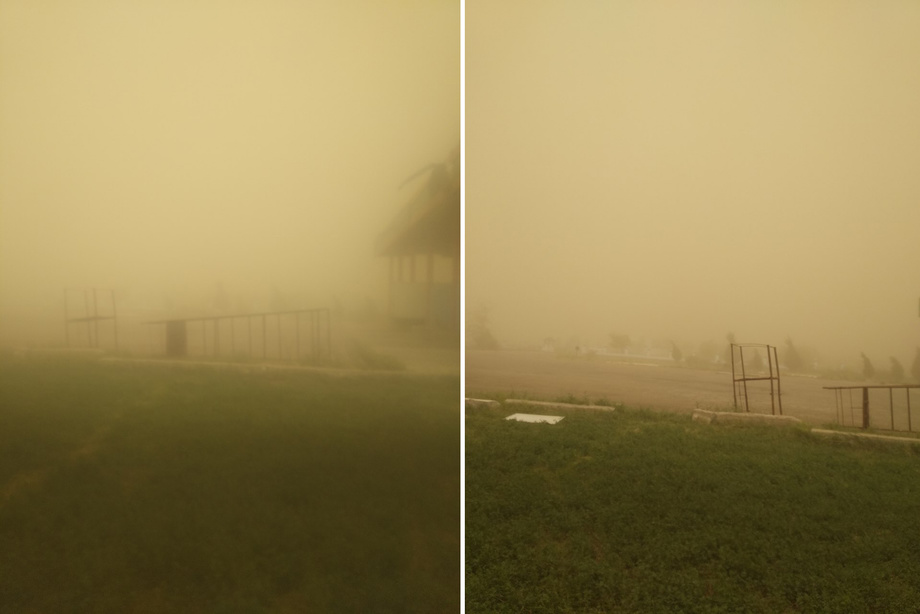 Пыльная буря накрыла Кашкадарьинскую область