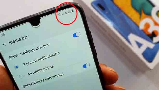 Как на Samsung отображать заряд батареи в процентах