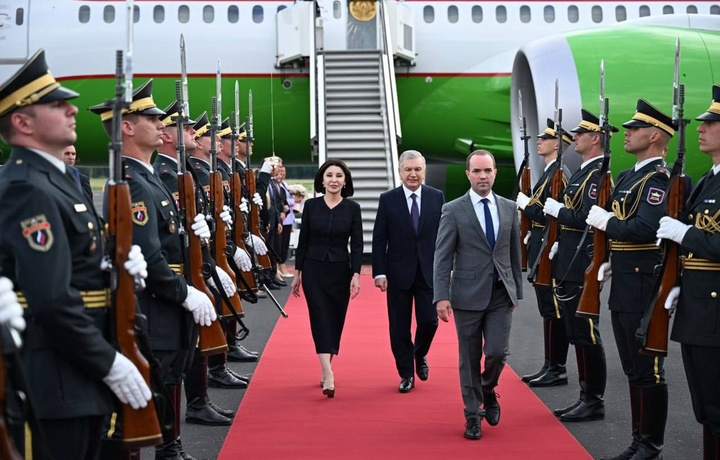 Ўзбекистон президенти Словенияда кутиб олинди (фото)