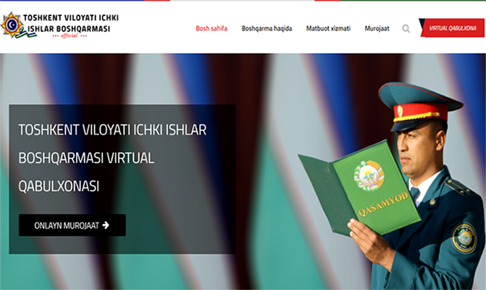Toshkent viloyati IIB rasmiy sayti ishga tushirildi