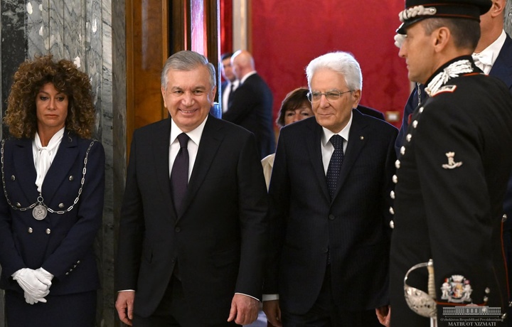 Shavkat Mirziyoyev Italiya prezidenti bilan muzokaralar olib bordi (foto)