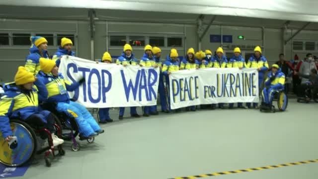 Украинские спортсмены провели акцию протеста