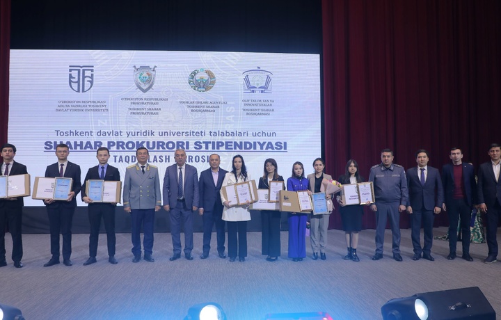 «Toshkent shahar prokurori» stipendiyasi g‘oliblari  taqdirlandi (foto)