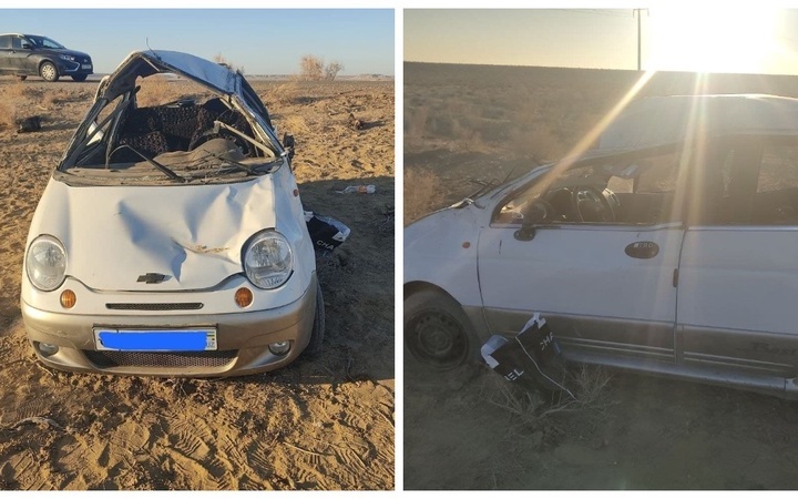 Navoiyda «Matiz» yo‘ldan chiqib, ag‘darilishi oqibatida bir kishi vafot etdi
