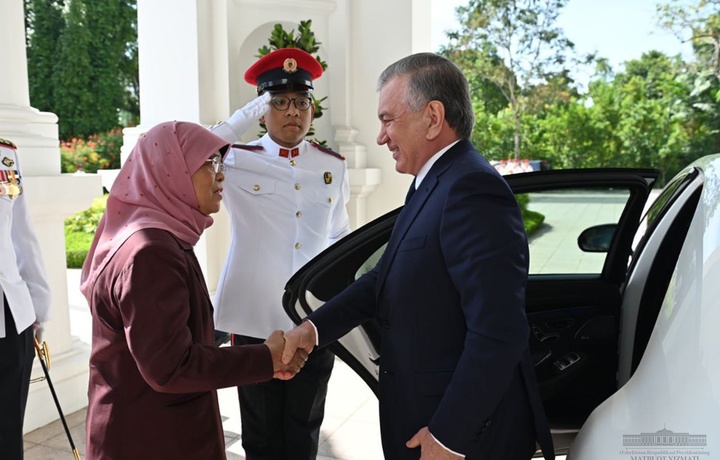 Шавкат Мирзиёев начал переговоры с президентом Сингапура (фото)
