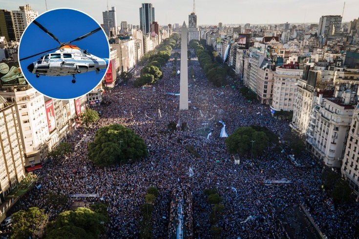 Аргентина ақлдан озмоқда. Жаҳон чемпионлари вертолётда эвакуация қилинди