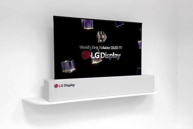 Телевизор LG OLED TV R скручивается внутрь подставки (видео)