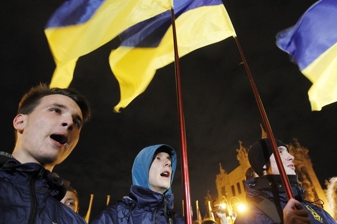 Протестующие в Киеве подрались с полицией