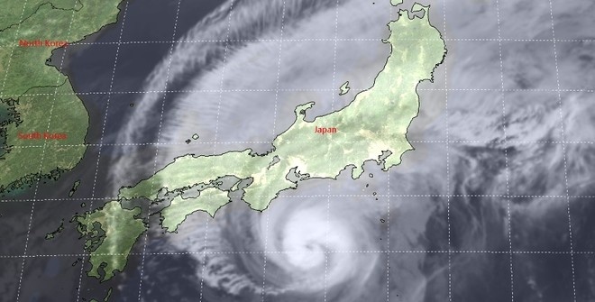 Высший уровень угрозы объявлен в Японии из-за тайфуна
