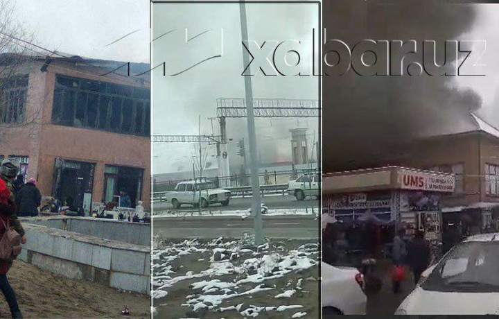Guliston bozorida yong‘in sodir bo‘ldi