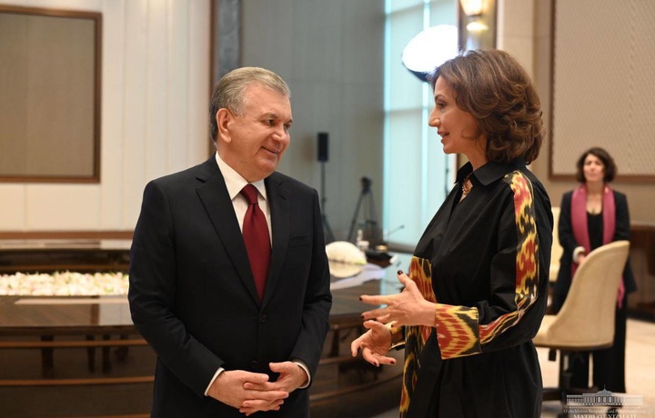 Shavkat Mirziyoyev UNESKO Bosh direktori bilan uchrashdi