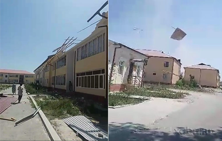 Video: Samarqandda quyun «Obod qishloq» uylari tomlarini uchirib ketdi