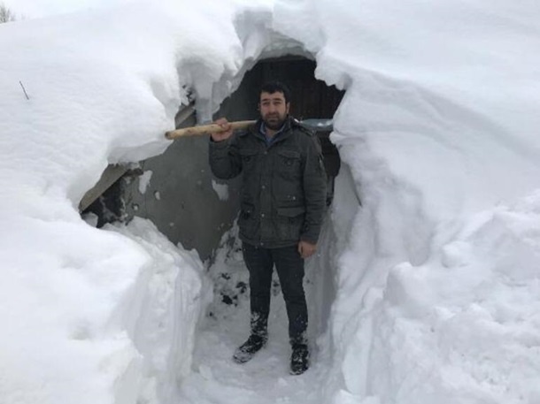 Turkiya tog‘larida ikki metr qalinlikda qor yog‘di (foto)