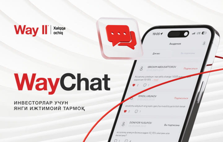 Way Chat - investorlar uchun yangi ijtimoiy tarmoq