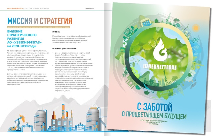АО «Узбекнефтегаз» одним из первых в корпоративном секторе республики опубликовал «Отчет о устойчивом развитии», подготовленный в соответствии со стандартами отчетности GRI и SASB