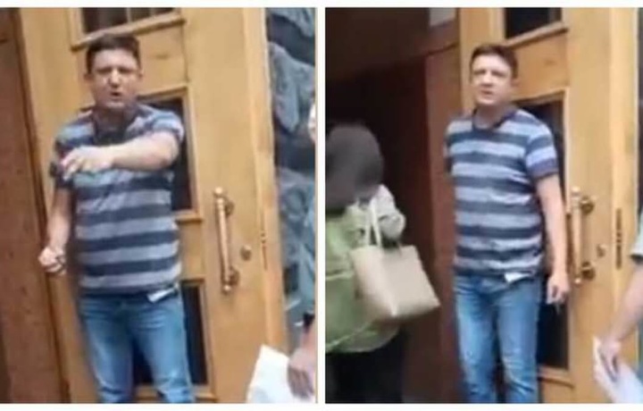 «Живым не уйду»: Мужчина с гранатой грозится взорвать здание Кабмина Украины (фото+видео)