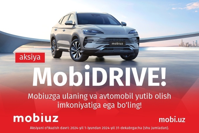 Mobiuz абонентлари BYD автомобилларини ютиб олишлари мумкин