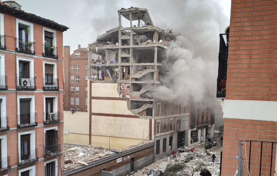 В Мадриде прогремел мощный взрыв (видео)