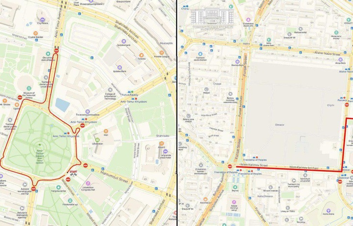 В Ташкенте закроют ряд улиц в связи с проведением конного парада и пешего марафона