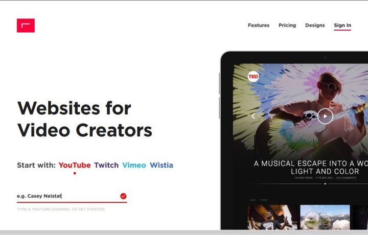 Как превратить свой канал в YouTube, Twitch, Vimeo и Wistia в веб-сайт