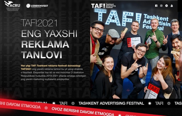 UZTELECOM бренди TAF!21 Учинчи Тошкент реклама фестивалининг ОЛТИНини қўлга киритди