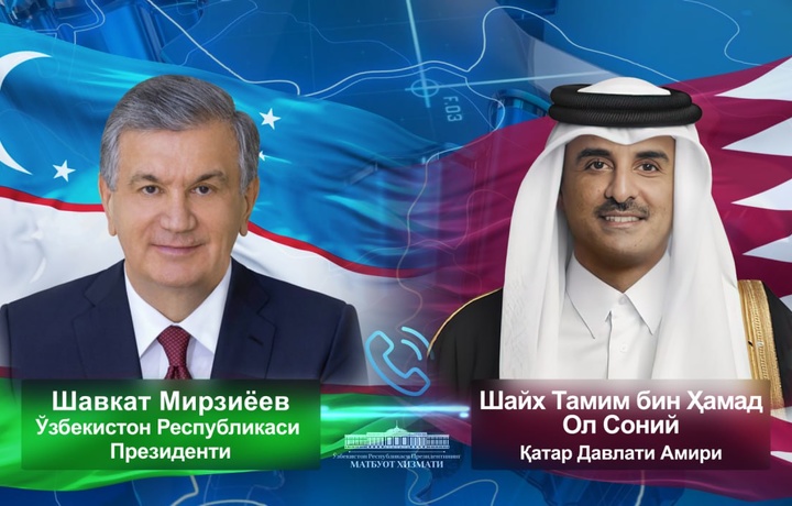 Shavkat Mirziyoyev Qatar amiri bilan telefon orqali suhbatlashdi