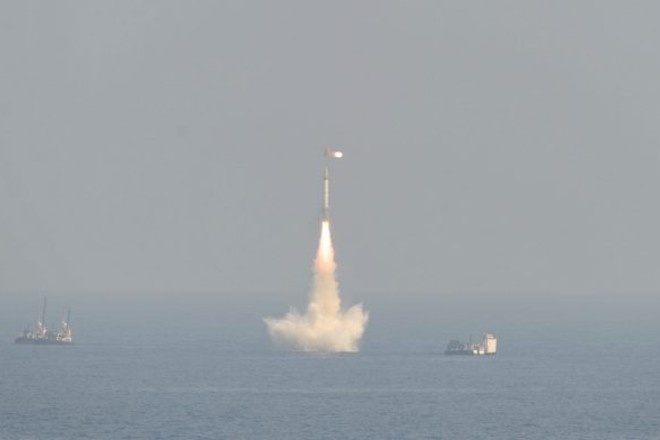 Индия испытала баллистическую ракету для подводных лодок