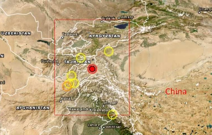 Тожикистондаги зилзила кадрлари тарқалди (видео)