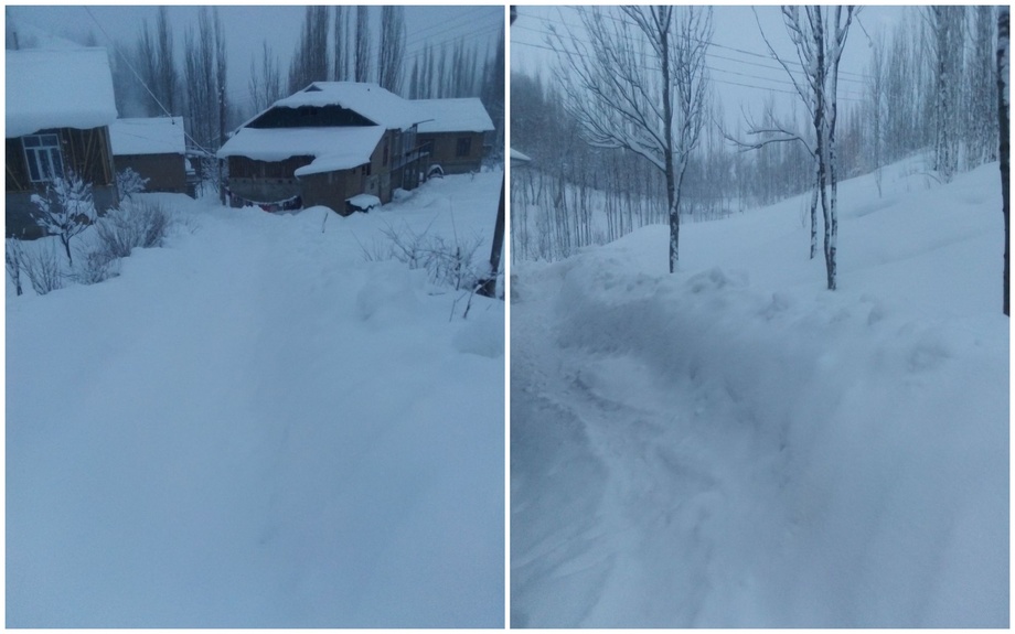 В Шахрисабзе выпал почти метр снега
