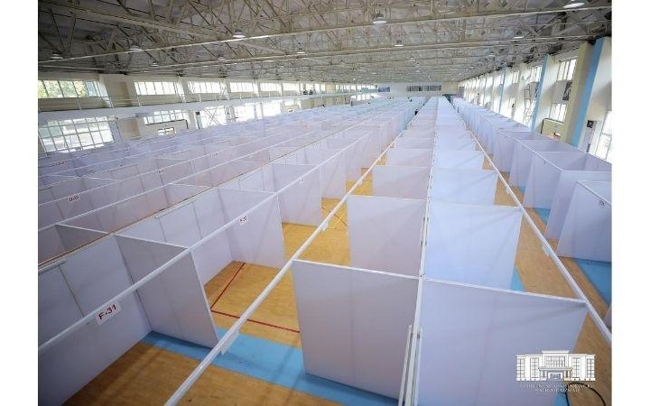 В крупных спортивных комплексах Ташкента организуются центры для лечения больных коронавирусом (фото)