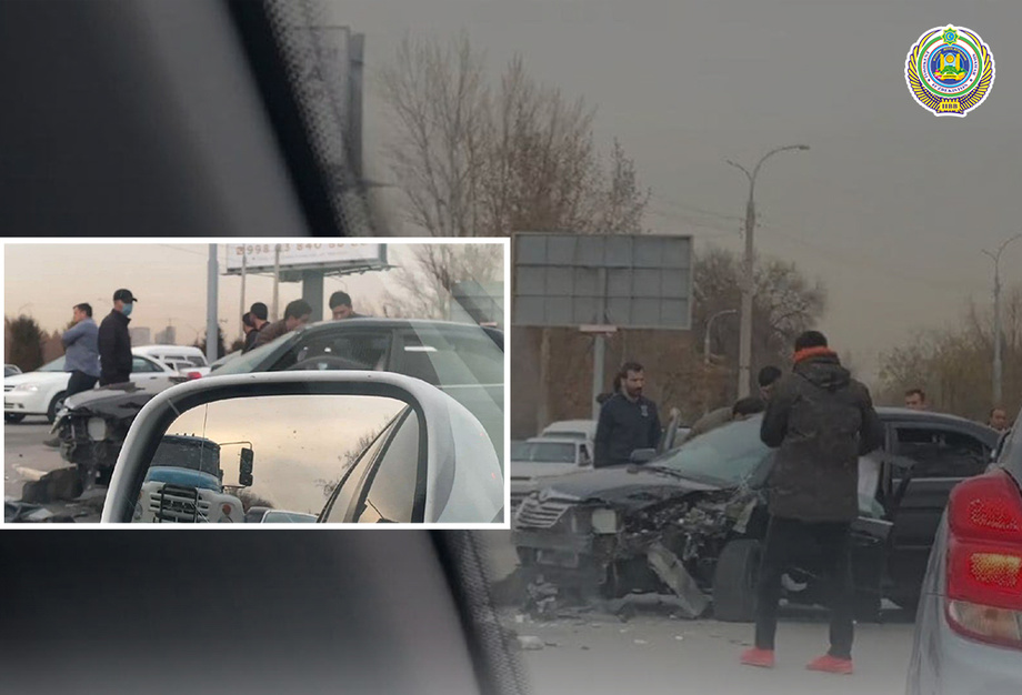 В Ташкенте произошло ДТП с участием четырех автомобилей: 5 человек госпитализированы