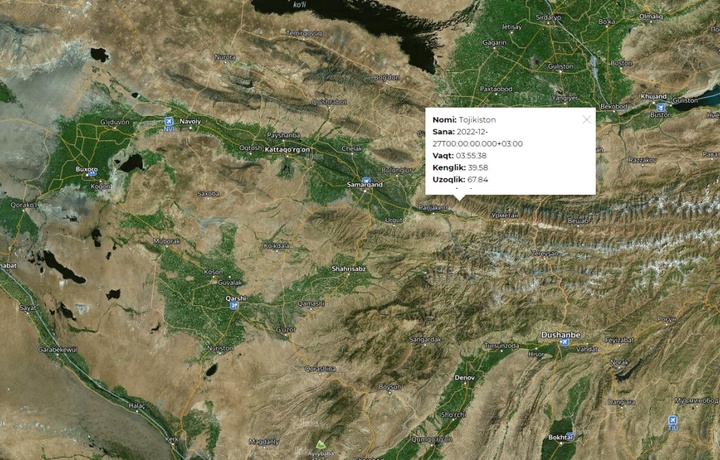 Тожикистондаги зилзила кучи Ўзбекистонда ҳам сезилди