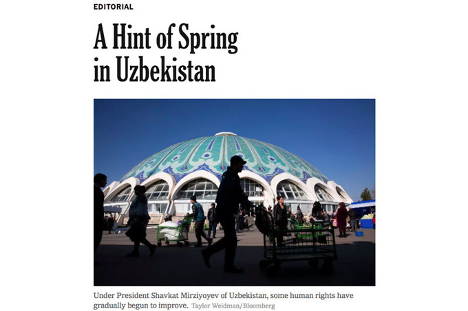 «The New York Times»: «Shavkat Mirziyoyev kutilmaganda butunlay boshqa va hozircha yaxshi yo‘lni tanladi»