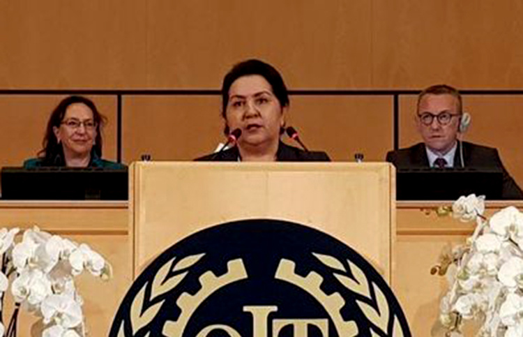 Танзила Нарбаева выступила на 107-конференции труда в Женеве