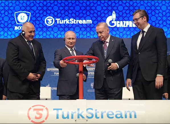 Erdo‘g‘on va Putin «Turk oqimi» gaz quvurini ochishdi
