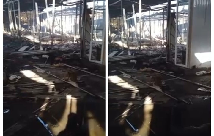 В Коканде потушили пожар в торговом комплексе