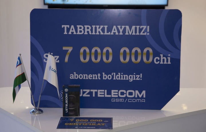 UZTELECOM мобил тармоғи абонентлари сони 7 миллионга етди