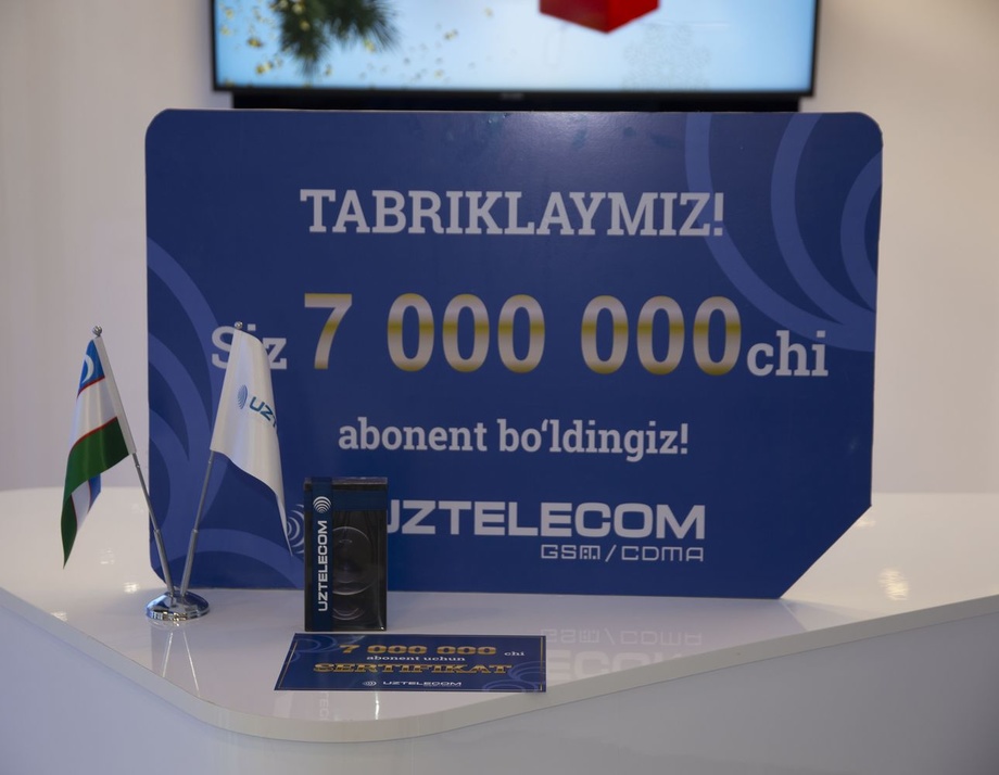 UZTELECOM мобил тармоғи абонентлари сони 7 миллионга етди