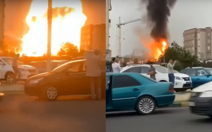 На автозаправке в Душанбе прогремел мощный взрыв (видео)